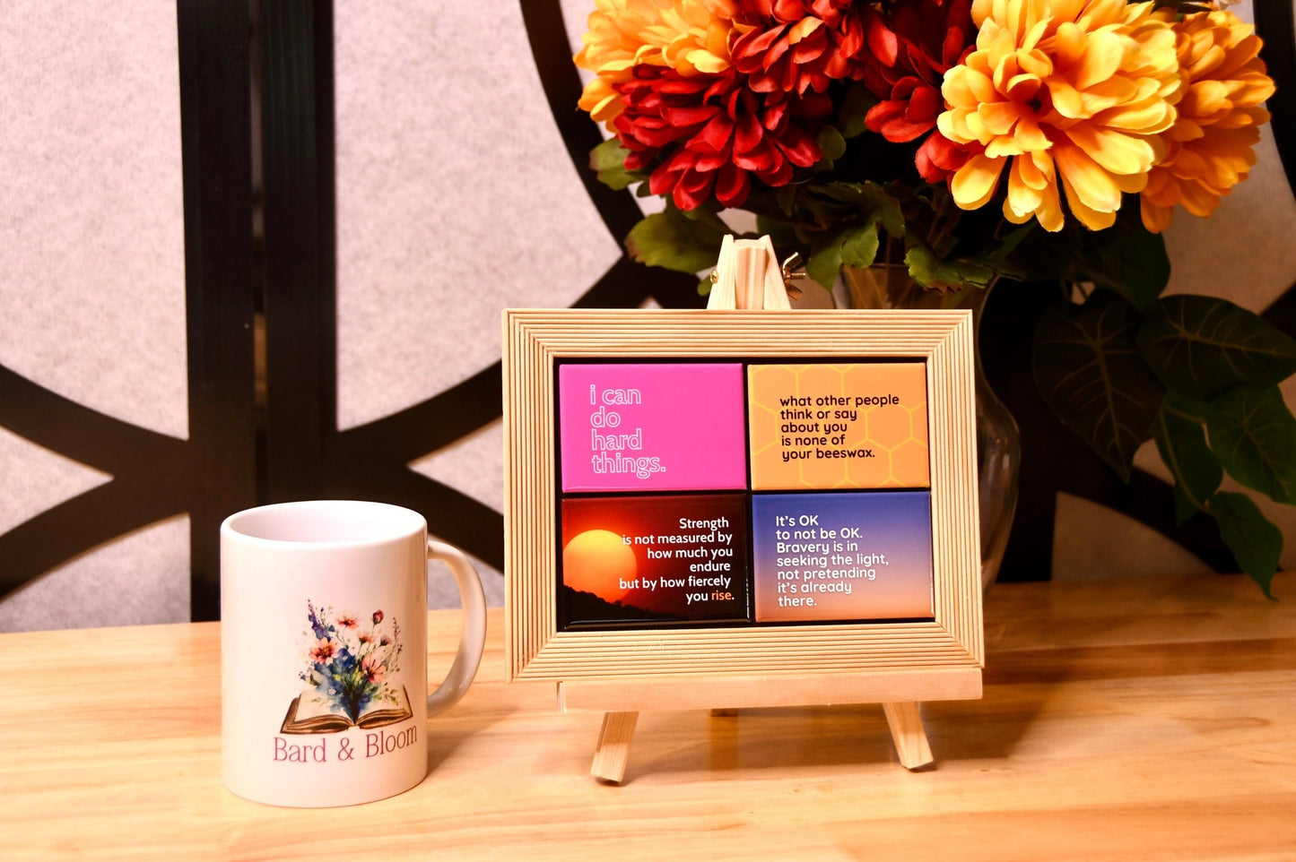 A VISION (board) in 6" x 8" pine with tabletop easel - Bard and Bloom