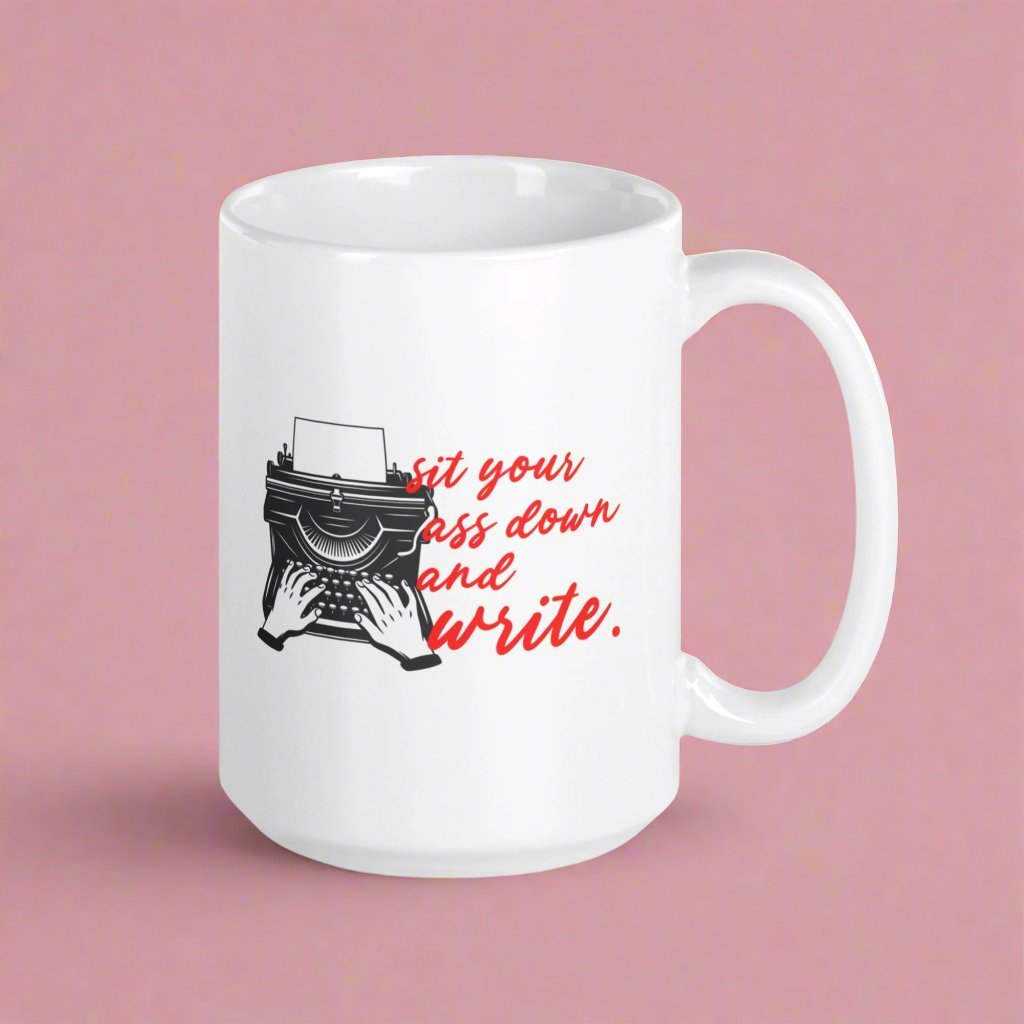 Arse in Chair, Writers motivational coffee mug - Bard and Bloom