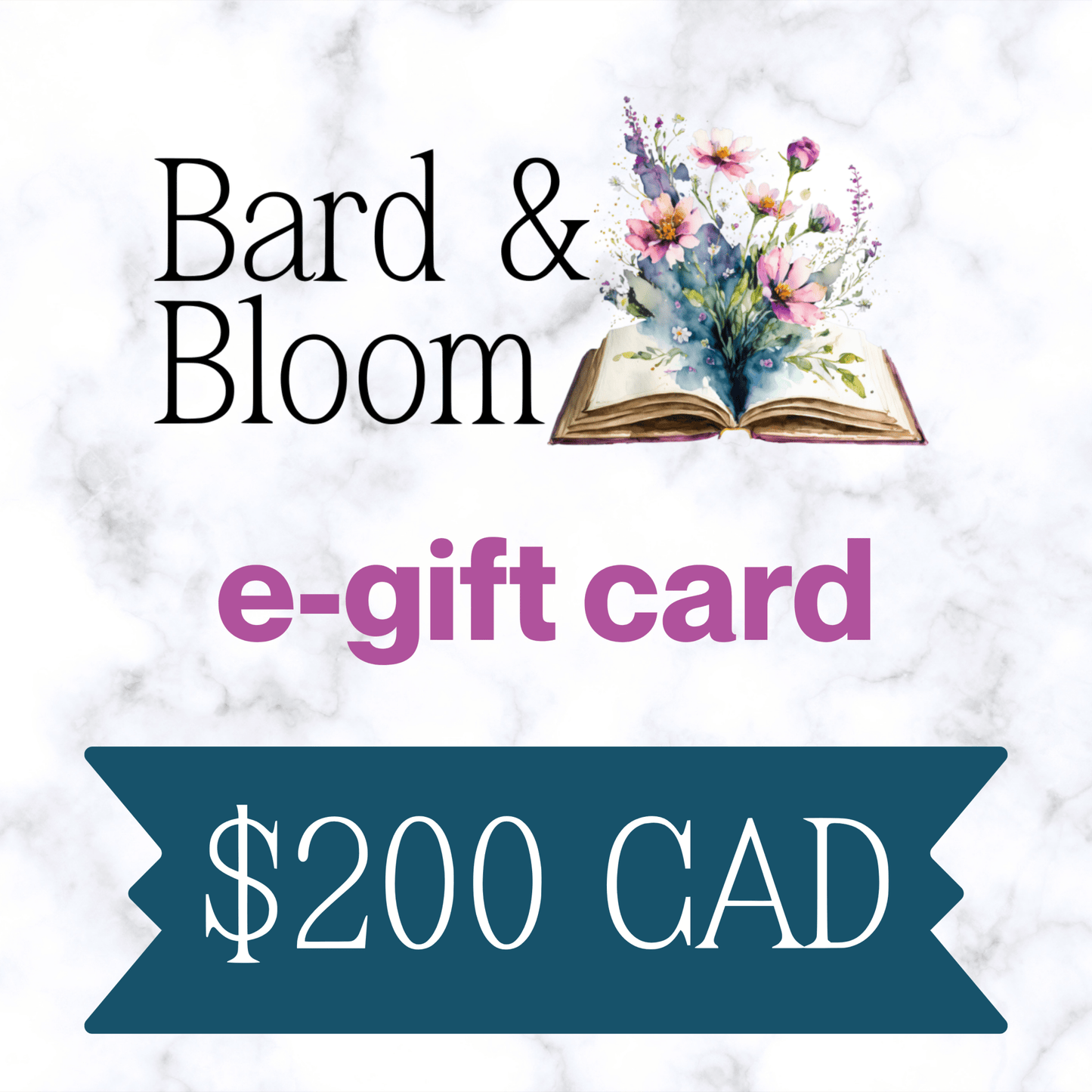 E - gift card for Bard and Bloom - Bard and Bloom