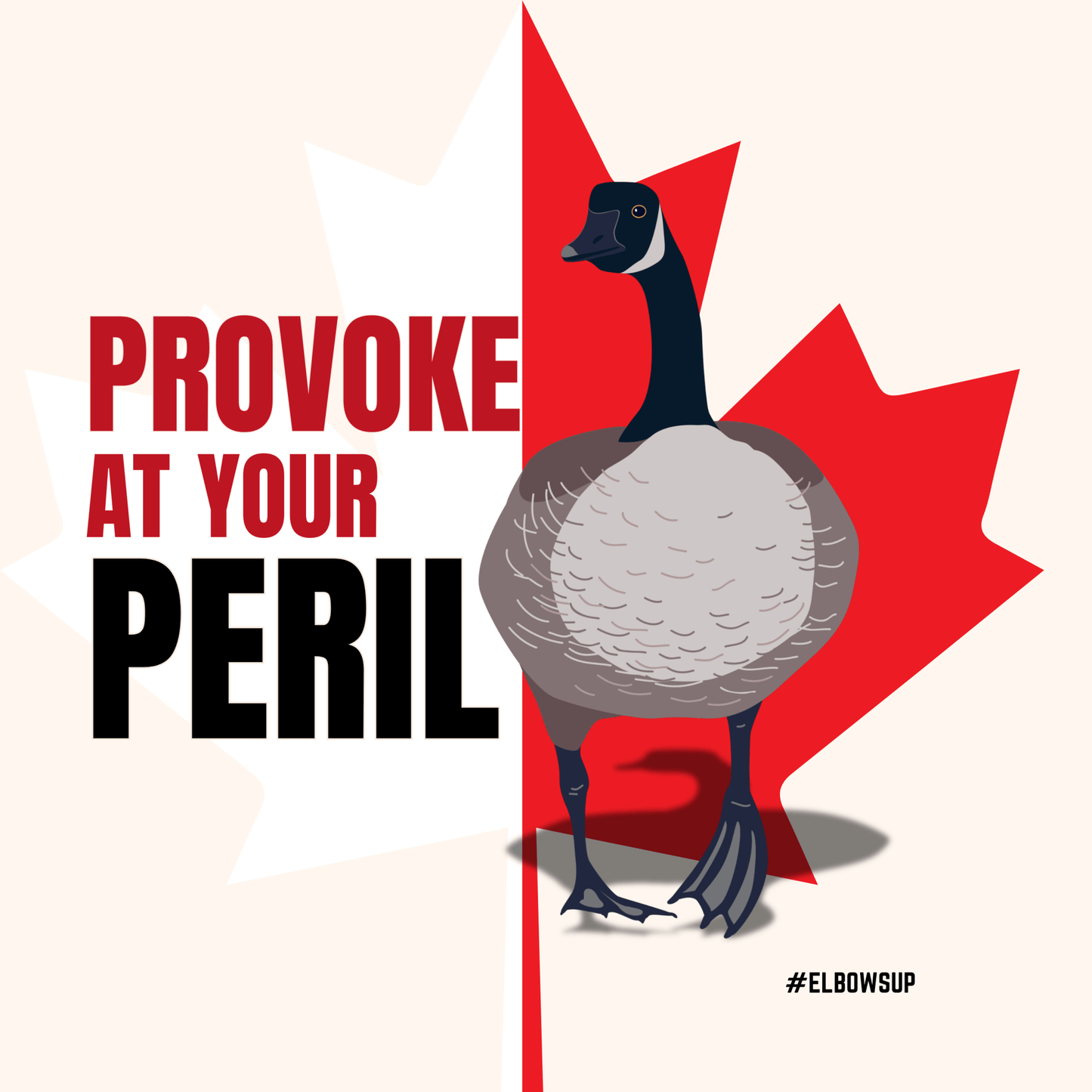 ELBOWS UP, CANADA! 2" x 2" photo magnets, set of 4, 8, or 12 - Bard and Bloom