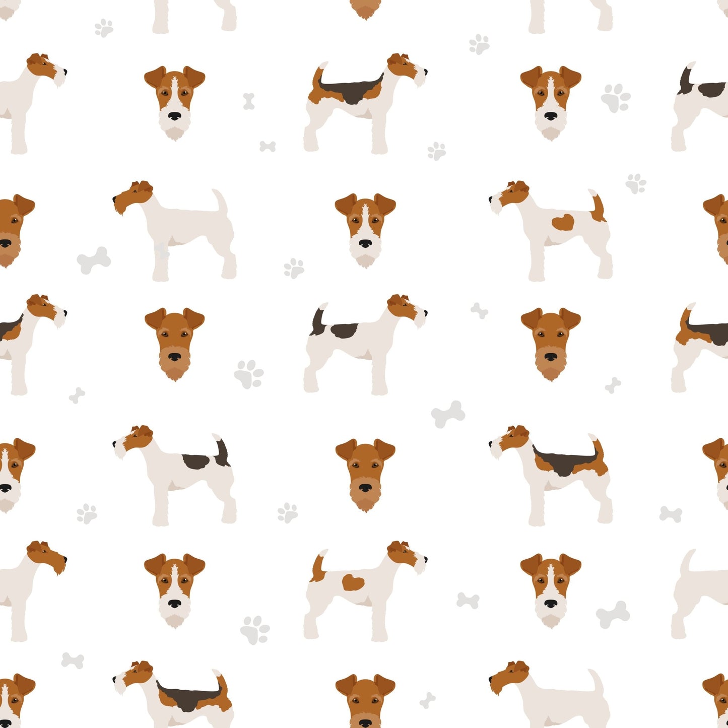 The Terrier Group - seamless illustrated designs - Bard and Bloom