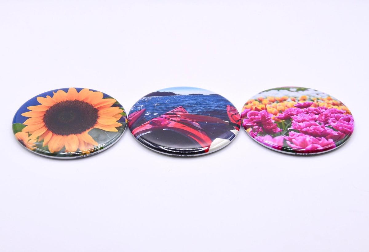 Round photo magnets 2.25