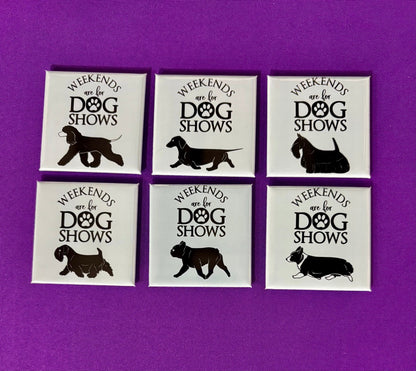 Dog show - 2" x 2" photo magnets, set of 6, 9, or 12 - Bard and Bloom