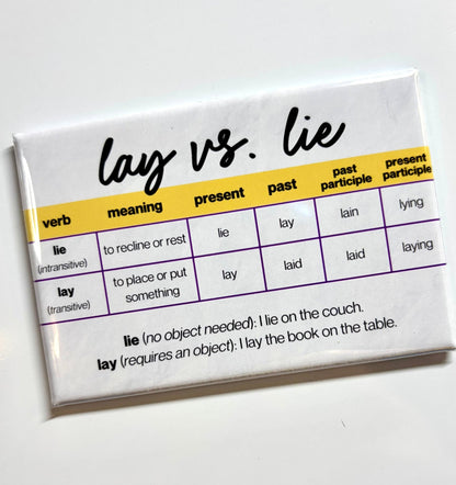 Lay vs. lie grammar helper - Bard and Bloom