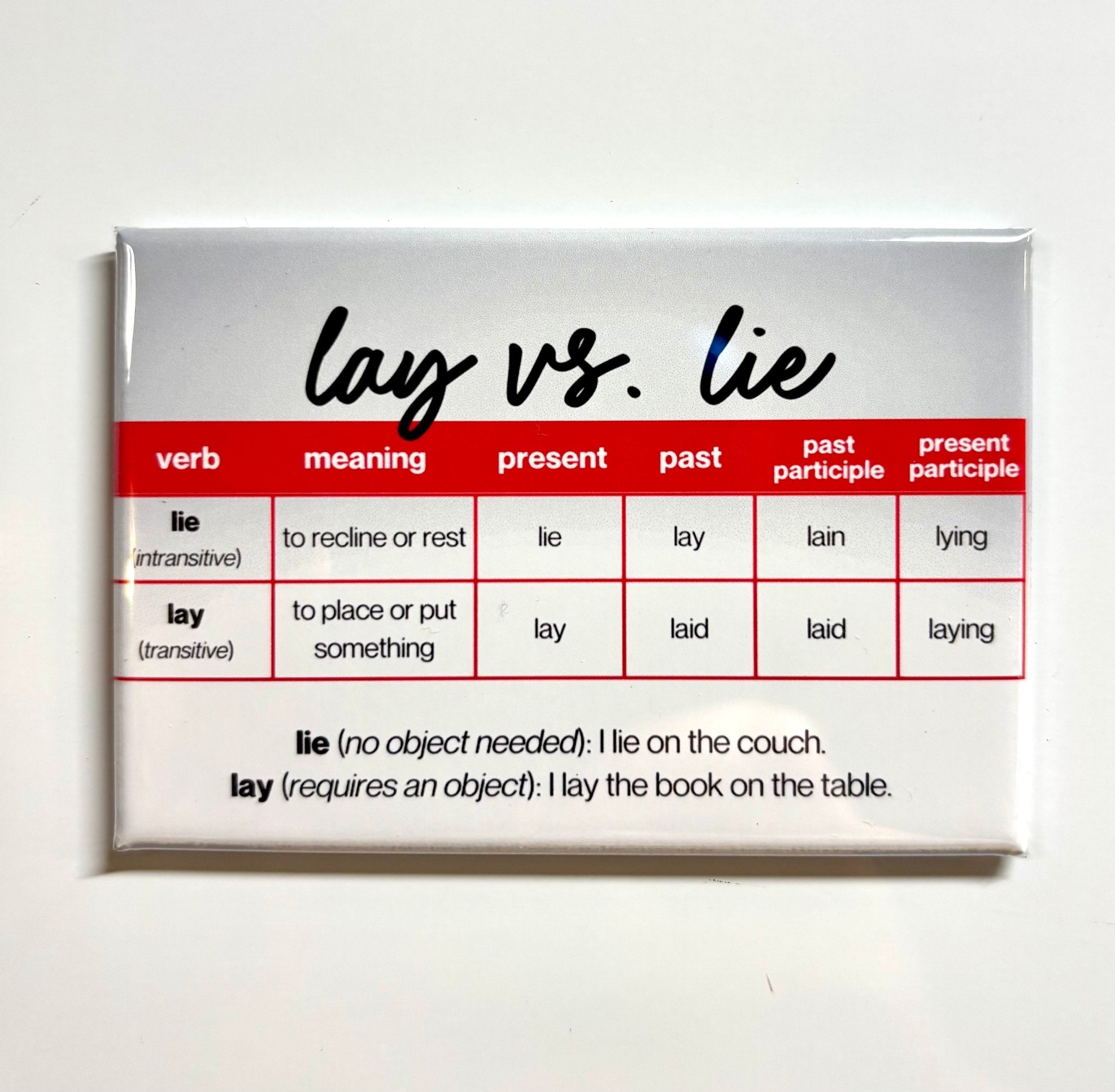 Lay vs. lie magnetic grammar helper, 2