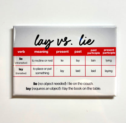 Lay vs. lie grammar helper - Bard and Bloom