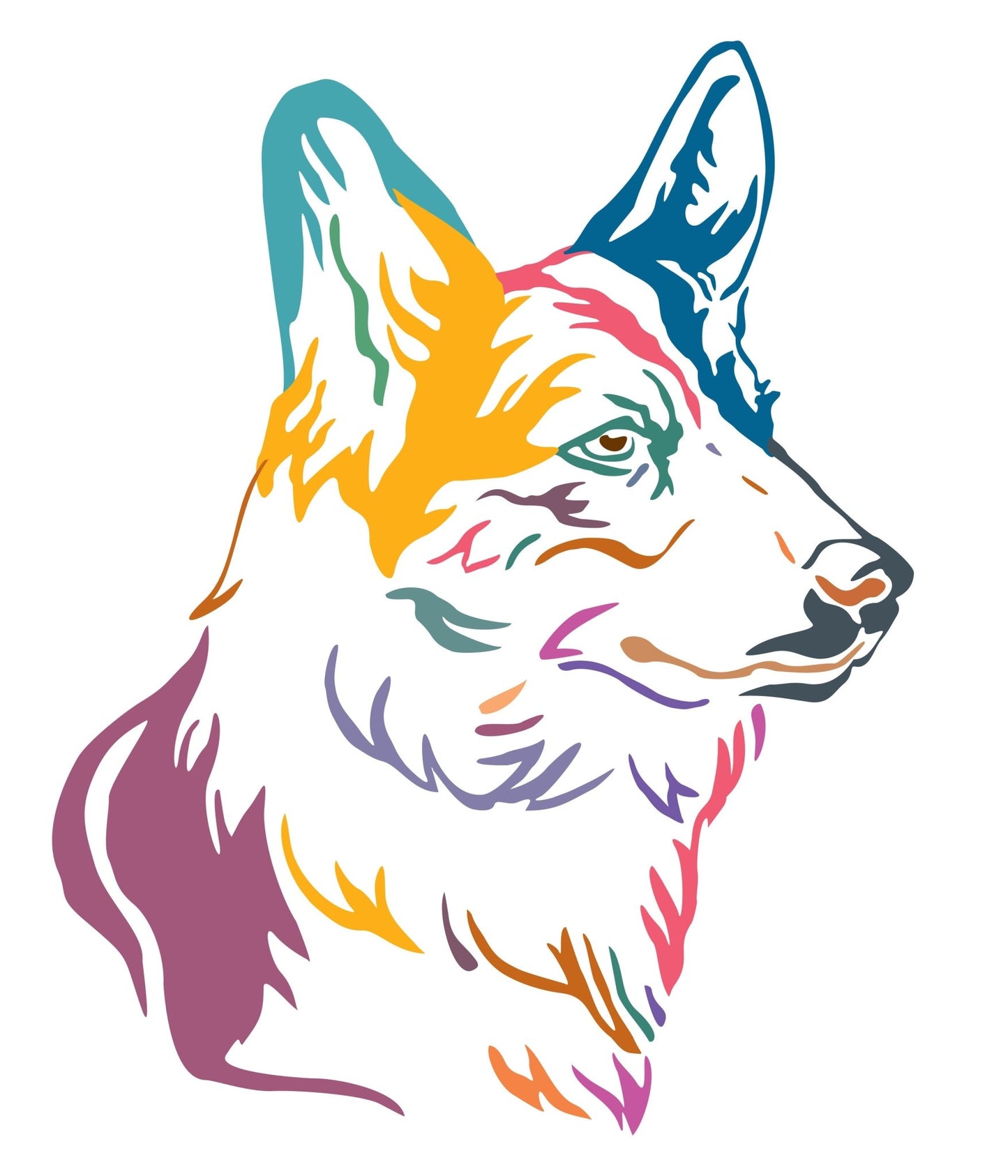 Rainbow Breed Artwork Magnets - The Herding Group - Bard and Bloom