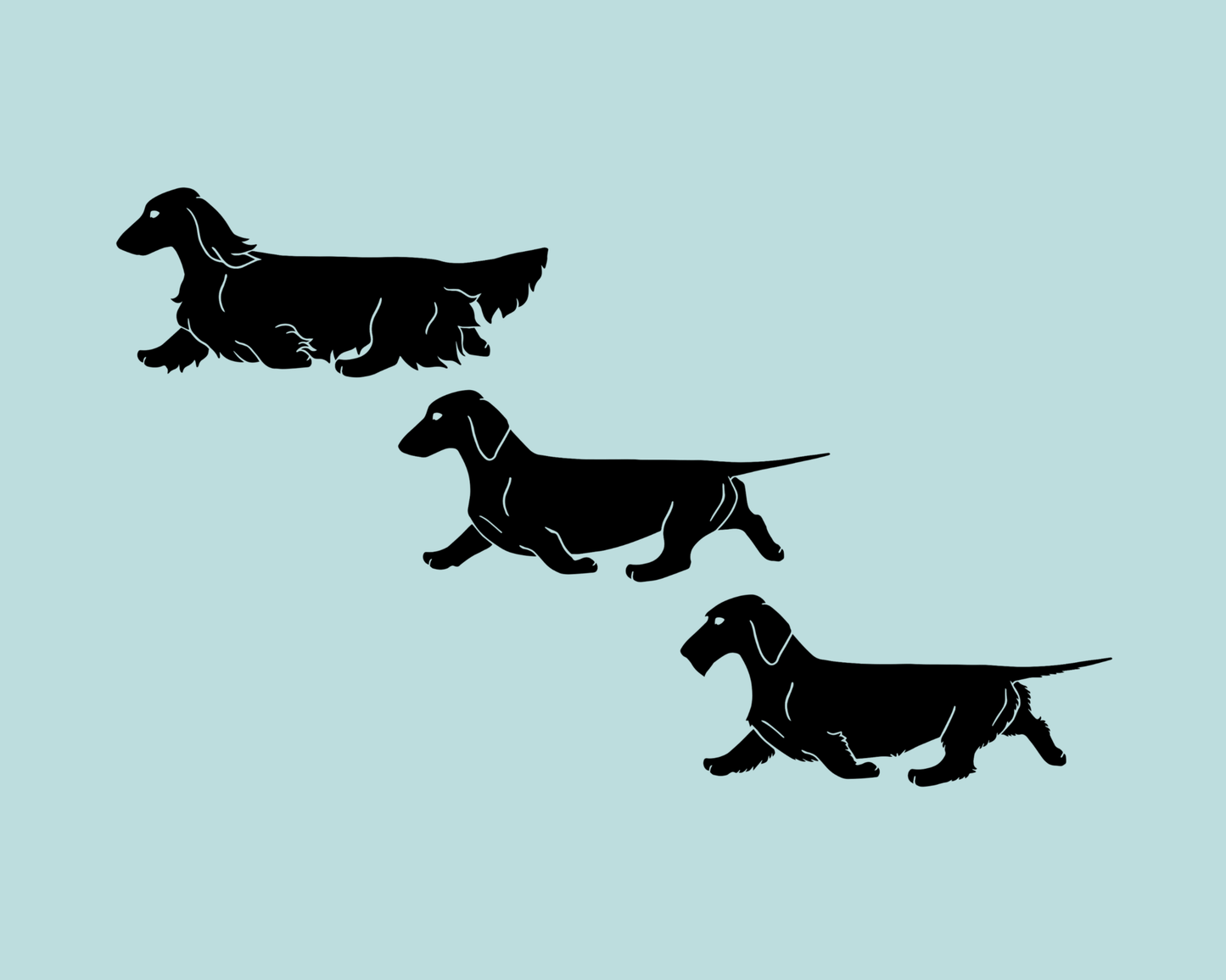 The Hound Group - Breed Silhouette Magnets - Bard and Bloom