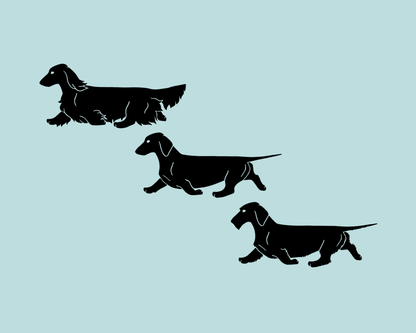 The Hound Group - Breed Silhouette Magnets - Bard and Bloom
